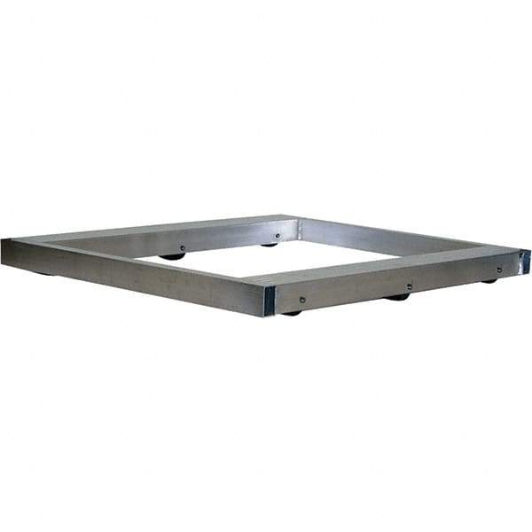 Vestil - 4,000 Lb Capacity Aluminum Pallet Dolly - 48" Long x 40" Wide x 4-1/4" High, 3" Wheels - USA Tool & Supply