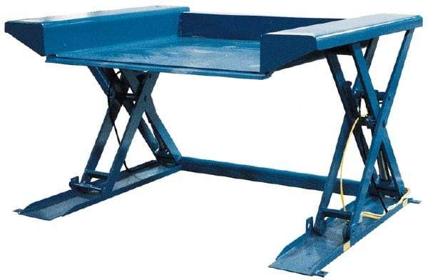 Vestil - 4,000 Lb Capacity Ground Scissor Lift Table - 1/2" Lift Height, 50" Platform Length x 52" Platform Width - USA Tool & Supply