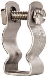 Cooper B-Line - Stainless Steel Rigid/EMT Conduit Hanger with Bolt - 1/2" EMT, 1/2" Rigid, 1/4" Rod - USA Tool & Supply