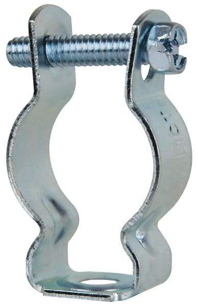 Cooper B-Line - Steel Rigid/EMT Conduit Hanger with Bolt - 3/4" EMT, 3/4" Rigid, 1/4" Rod, Zinc Plated Finish - USA Tool & Supply