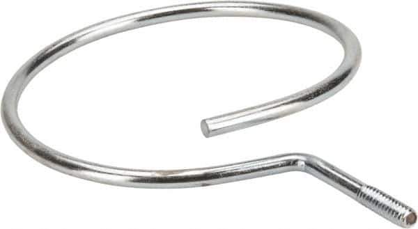 Cooper B-Line - 4" Pipe, 1/4-20" Rod, Steel Threaded Bridle Rings - Silver, Zinc Plated, 50 Lb Capacity - USA Tool & Supply