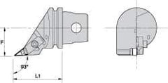 Kennametal - Left Hand Cut, Size KM32, V.. Insert Compatiblity, External Modular Turning & Profiling Cutting Unit Head - 22mm Ctr to Cutting Edge, 47mm Head Length, Through Coolant, Series Top Notch - USA Tool & Supply