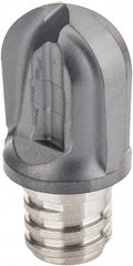 Iscar - MM HCR Grade IC908 Carbide Ball Nose Milling Tip Insert - TiAlN Finish, 2 Flutes, 3/8" Cutting Diam, 0.38" Depth of Cut, 0.189" Cnr Rad - USA Tool & Supply