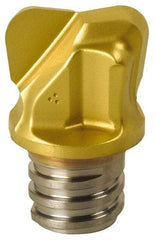 Iscar - MM HT Grade IC908 Carbide End Milling Tip Insert - TiAlN Finish, 2 Flutes, 0.394" Cutting Diam, 0.236" Depth of Cut, 0.079" Cnr Rad - USA Tool & Supply