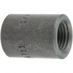 Made in USA - Size 1/4", Class 3,000, Forged Carbon Steel Black Pipe End Cap - 3,000 psi, Threaded End Connection - USA Tool & Supply