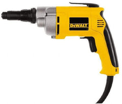 DeWALT - Pistol Grip Handle, 4,000 RPM, 81 In/Lb Torque, Electric Screwdriver - 1/4" Bit Holder, 6.3 Amps - USA Tool & Supply