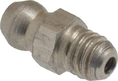 PRO-LUBE - Straight Head Angle, M6x1.0 Metric Stainless Steel Standard Grease Fitting - 7mm Hex, 16mm Overall Height, 5.5mm Shank Length, Zinc Plated Finish - USA Tool & Supply