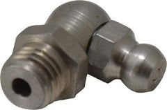 PRO-LUBE - 90° Head Angle, M8x1.0 Metric Stainless Steel Standard Grease Fitting - 9mm Hex - USA Tool & Supply