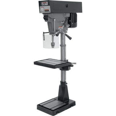 Jet - 15" Swing, Step Pulley Drill Press - 6 Speed, 1 hp, Single Phase - USA Tool & Supply