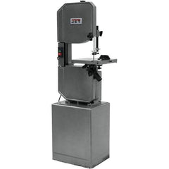 Jet - 13-1/2 Inch Throat Capacity, Variable Speed Pulley Vertical Bandsaw - 2600 (Wood), 90 to 340 (Metal) SFPM, 1 HP, Single Phase - USA Tool & Supply