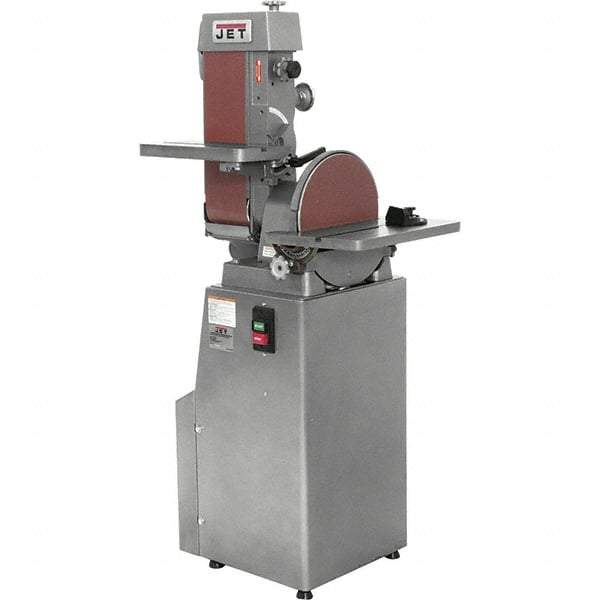 Jet - 48 Inch Long x 6 Inch Wide Belt, 12 Inch Diameter, Horizontal and Vertical Combination Sanding Machine - 2,850 Ft./min Belt Speed, 1-1/2 HP, Three Phase - USA Tool & Supply