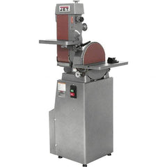 Jet - 48 Inch Long x 6 Inch Wide Belt, 12 Inch Diameter, Horizontal and Vertical Combination Sanding Machine - 2,850 Ft./min Belt Speed, 1-1/2 HP, Three Phase - USA Tool & Supply