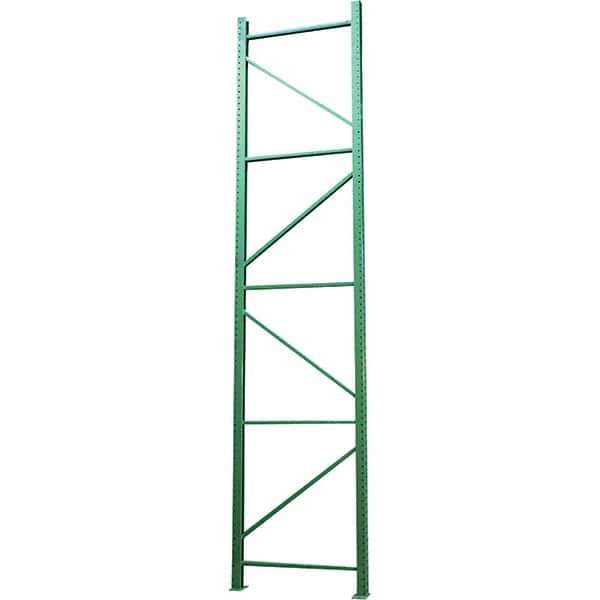 Vestil - 24,000 Lb Capacity Heavy-Duty Framing Upright Pallet Storage Rack - 42" Wide x 120" High x 42" Deep, Green - USA Tool & Supply