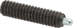 Vlier - 8-32, 5/8" Thread Length, 3/32" Plunger Projection, Steel Threaded Spring Plunger - USA Tool & Supply