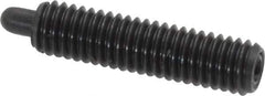 Vlier - 10-32, 3/4" Thread Length, 1/8" Plunger Projection, Steel Threaded Spring Plunger - 0.091 - 0.092" Max Plunger Diam, 3/4" Plunger Length, 2.9 Lb Init End Force, 11.1 Lb Final End Force - USA Tool & Supply