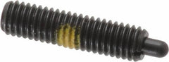 Vlier - 10-32, 3/4" Thread Length, 1/8" Plunger Projection, Steel Threaded Spring Plunger - 0.091 - 0.092" Max Plunger Diam, 3/4" Plunger Length, 2.9 Lb Init End Force, 11.1 Lb Final End Force - USA Tool & Supply