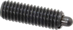 Vlier - 3/8-16, 1-1/8" Thread Length, 3/16" Plunger Projection, Steel Threaded Spring Plunger - 0.186 - 3/16" Max Plunger Diam, 1-1/8" Plunger Length, 5.5 Lb Init End Force, 14.5 Lb Final End Force - USA Tool & Supply