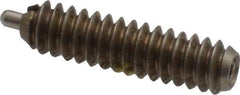 Vlier - 6-32, 17/32" Thread Length, 1/16" Plunger Projection, Stainless Steel Threaded Spring Plunger - 0.044 - 0.045" Max Plunger Diam, 17/32" Plunger Length, 1.5 Lb Init End Force, 4.5 Lb Final End Force - USA Tool & Supply