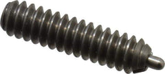 Vlier - 6-32, 17/32" Thread Length, 1/16" Plunger Projection, Stainless Steel Threaded Spring Plunger - 0.044 - 0.045" Max Plunger Diam, 17/32" Plunger Length, 0.5 Lb Init End Force, 1.5 Lb Final End Force - USA Tool & Supply