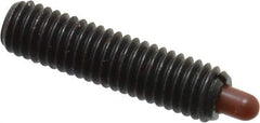 Vlier - 10-32, 3/4" Thread Length, 1/8" Plunger Projection, Steel Threaded Spring Plunger - 0.09 - 0.092" Max Plunger Diam, 3/4" Plunger Length, 1.3 Lb Init End Force, 2.7 Lb Final End Force - USA Tool & Supply