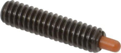 Vlier - 1/4-20, 1" Thread Length, 3/16" Plunger Projection, Steel Threaded Spring Plunger - 0.116 - 0.118" Max Plunger Diam, 1" Plunger Length, 3 Lb Init End Force, 13 Lb Final End Force - USA Tool & Supply