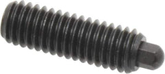 Vlier - 3/8-16, 1-1/8" Thread Length, 3/16" Plunger Projection, Steel Threaded Spring Plunger - 3/16 (Hex)" Max Plunger Diam, 1-1/8" Plunger Length, 2.8 Lb Init End Force, 7.2 Lb Final End Force, 3/16" Hex - USA Tool & Supply