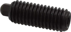 Vlier - 1/2-13, 1-1/4" Thread Length, 1/4" Plunger Projection, Steel Threaded Spring Plunger - 1/4 (Hex)" Max Plunger Diam, 1-1/4" Plunger Length, 6.6 Lb Init End Force, 17.4 Lb Final End Force, 1/4" Hex - USA Tool & Supply