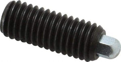 Vlier - 1/2-13, 1-1/4" Thread Length, 1/4" Plunger Projection, Steel Threaded Spring Plunger - 1/4 (Hex)" Max Plunger Diam, 1-1/4" Plunger Length, 2.7 Lb Init End Force, 9.3 Lb Final End Force, 1/4" Hex - USA Tool & Supply