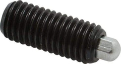 Vlier - 5/8-11, 1-1/2" Thread Length, 5/16" Plunger Projection, Steel Threaded Spring Plunger - 5/16 (Hex)" Max Plunger Diam, 1-1/2" Plunger Length, 3.5 Lb Init End Force, 10.5 Lb Final End Force, 5/16" Hex - USA Tool & Supply