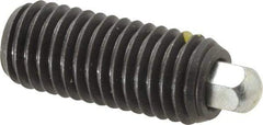 Vlier - 5/8-11, 1-1/2" Thread Length, 5/16" Plunger Projection, Steel Threaded Spring Plunger - 5/16 (Hex)" Max Plunger Diam, 1-1/2" Plunger Length, 3.5 Lb Init End Force, 10.5 Lb Final End Force, 5/16" Hex - USA Tool & Supply