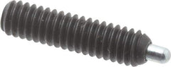 Vlier - 8-32, 5/8" Thread Length, 3/32" Plunger Projection, Steel Threaded Spring Plunger - 0.069 - 0.07" Max Plunger Diam, 5/8" Plunger Length, 0.7 Lb Init End Force, 2.3 Lb Final End Force, 0.063" Hex - USA Tool & Supply