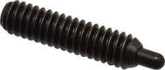 Vlier - 1/4-20, 1" Thread Length, 3/16" Plunger Projection, Steel Threaded Spring Plunger - 0.117 - 0.118" Max Plunger Diam, 1" Plunger Length, 3 Lb Init End Force, 13 Lb Final End Force, 0.079" Hex - USA Tool & Supply