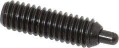 Vlier - 5/16-18, 1" Thread Length, 3/16" Plunger Projection, Steel Threaded Spring Plunger - 0.133 - 0.135" Max Plunger Diam, 1" Plunger Length, 3 Lb Init End Force, 15 Lb Final End Force, 0.093" Hex - USA Tool & Supply