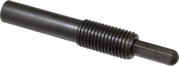 Vlier - 1-8, 2" Thread Length, 1-1/2" Plunger Projection, Steel Threaded Spring Plunger - 0.5000 (Hex)" Max Plunger Diam, Long, 7" Plunger Length, 16 Lb Init End Force, 68 Lb Final End Force, 0.5" Hex - USA Tool & Supply