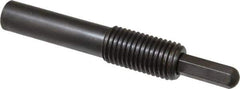 Vlier - 1-8, 2" Thread Length, 1-1/2" Plunger Projection, Steel Threaded Spring Plunger - 0.5000 (Hex)" Max Plunger Diam, Long, 7" Plunger Length, 16 Lb Init End Force, 68 Lb Final End Force, 0.5" Hex - USA Tool & Supply