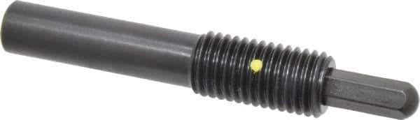 Vlier - 3/4-10, 1-1/2" Thread Length, 1" Plunger Projection, Steel Threaded Spring Plunger - 0.3800 (Hex)" Max Plunger Diam, Long, 5.25" Plunger Length, 4 Lb Init End Force, 35 Lb Final End Force, 0.38" Hex - USA Tool & Supply