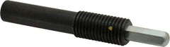 Vlier - 1-8, 2" Thread Length, 1-1/2" Plunger Projection, Steel Threaded Spring Plunger - 0.5000 (Hex)" Max Plunger Diam, Long, 7" Plunger Length, 4 Lb Init End Force, 31 Lb Final End Force, 0.5" Hex - USA Tool & Supply