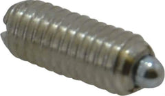 Vlier - 10-32, 0.468" Thread Length, 0.065" Plunger Projection, Steel Threaded Spring Plunger - 0.093" Max Plunger Diam, 0.468" Plunger Length, 0.75 Lb Init End Force, 2.5 Lb Final End Force - USA Tool & Supply