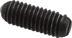Vlier - 10-32, 0.094" Ball Diam, 0.513" Body Length, 0.025" Max Ball Reach, Threaded Ball Plunger - Steel Body, Steel Ball, 1.5 Lb Initial End Force, 3 Lb Final End Force, Locking Element - USA Tool & Supply