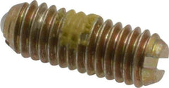 Vlier - 10-32, 0.094" Ball Diam, 0.513" Body Length, 0.025" Max Ball Reach, Threaded Ball Plunger - Steel Body, Steel Ball, 2 Lb Initial End Force, 5 Lb Final End Force, Locking Element - USA Tool & Supply