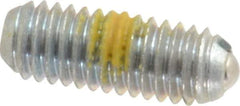 Vlier - 10-32, 0.094" Ball Diam, 0.513" Body Length, 0.025" Max Ball Reach, Threaded Ball Plunger - Steel Body, Steel Ball, 0.5 Lb Initial End Force, 1.5 Lb Final End Force, Locking Element - USA Tool & Supply