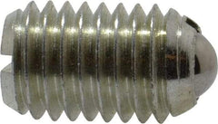 Vlier - 5/8-11, 0.375" Ball Diam, 0.984" Body Length, 0.096" Max Ball Reach, Threaded Ball Plunger - Steel Body, Steel Ball, 4.5 Lb Initial End Force, 9 Lb Final End Force - USA Tool & Supply