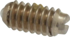 Vlier - 5-40, 0.062" Ball Diam, 0.25" Body Length, 0.02" Max Ball Reach, Threaded Ball Plunger - Stainless Steel Body, Stainless Steel Ball, 0.25 Lb Initial End Force, 0.75 Lb Final End Force, Locking Element - USA Tool & Supply
