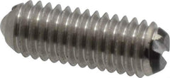 Vlier - 10-32, 0.094" Ball Diam, 0.513" Body Length, 0.025" Max Ball Reach, Threaded Ball Plunger - Stainless Steel Body, Stainless Steel Ball, 1.5 Lb Initial End Force, 3 Lb Final End Force - USA Tool & Supply