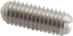 Vlier - 10-32, 0.094" Ball Diam, 0.513" Body Length, 0.025" Max Ball Reach, Threaded Ball Plunger - Stainless Steel Body, Stainless Steel Ball, 0.5 Lb Initial End Force, 1.5 Lb Final End Force, Locking Element - USA Tool & Supply