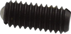 Vlier - M4x0.7, 2.5mm Ball Diam, 9mm Body Length, 0.8mm Max Ball Reach, Threaded Ball Plunger - Steel Body, Steel Ball, 0.9 Lb Initial End Force, 2.25 Lb Final End Force, Locking Element - USA Tool & Supply
