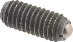 Vlier - M6x1.0, 3.5mm Ball Diam, 14mm Body Length, 1mm Max Ball Reach, Threaded Ball Plunger - Steel Body, Steel Ball, 2.02 Lb Initial End Force, 2.92 Lb Final End Force, Locking Element - USA Tool & Supply