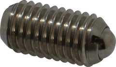 Vlier - M10x1.5, 6mm Ball Diam, 19mm Body Length, 2mm Max Ball Reach, Threaded Ball Plunger - Stainless Steel Body, Stainless Steel Ball, 4.5 Lb Initial End Force, 7.87 Lb Final End Force - USA Tool & Supply