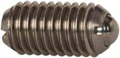 Vlier - M10x1.5, 6mm Ball Diam, 19mm Body Length, 2mm Max Ball Reach, Threaded Ball Plunger - Stainless Steel Body, Stainless Steel Ball, 13.49 Lb Initial End Force, 20.23 Lb Final End Force - USA Tool & Supply