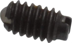 Vlier - 4-48, 0.062" Ball Diam, 0.187" Body Length, 0.02" Max Ball Reach, Threaded Ball Plunger - Steel Body, Nylon Ball, 0.13 Lb Initial End Force, 0.5 Lb Final End Force, Locking Element - USA Tool & Supply